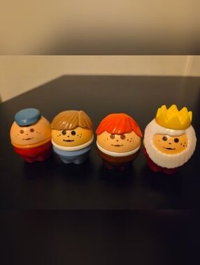 Vintage Little Tikes People Toddler Tot King Red Hair Boy Brown Hair Blue Hat